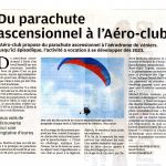 Du parachute ascensionnel à l’aéro-club