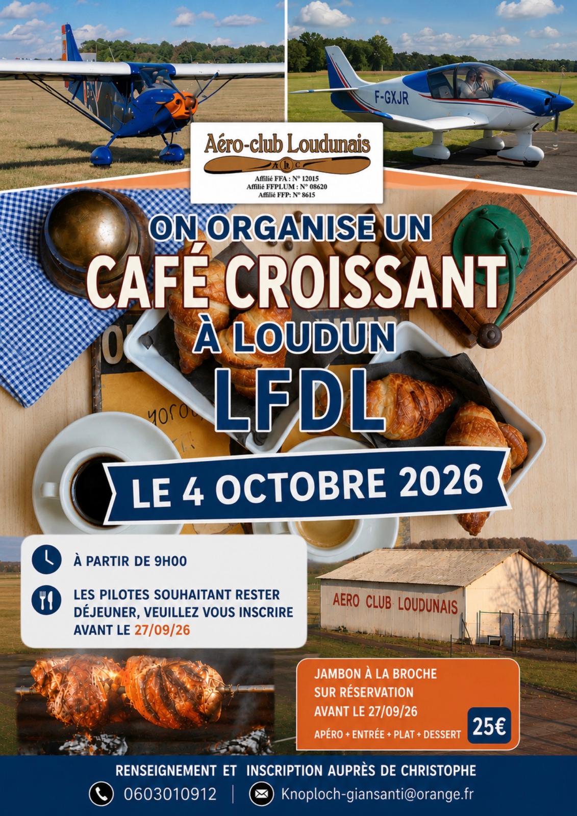 Lire la suite à propos de l’article Café Croissant le 4 octobre 2026